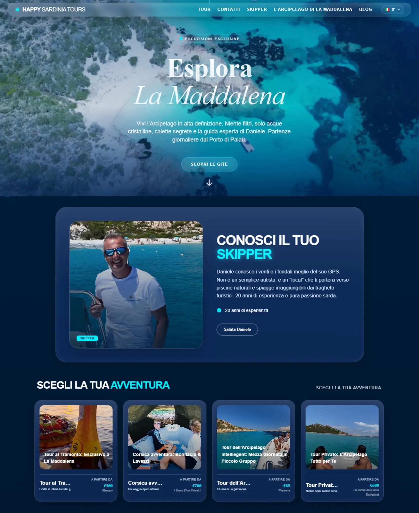 Happy Sardinia Interface